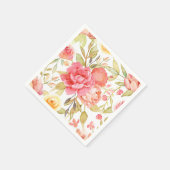 水彩庭園の結婚式 スタンダードカクテルナプキン (角)