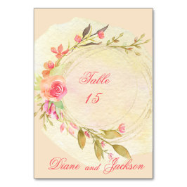 水彩庭園の結婚式 テーブルナンバー