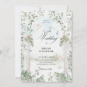 水彩庭園の結婚式 招待状 (正面)