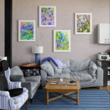 水彩庭園コレクション：穏やかなフローラセット