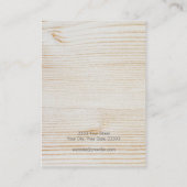 水彩庭園フローラ木製イヤリング表示カード 名刺 (裏面)