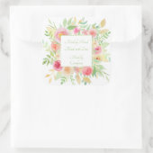 水彩庭園フローラ枠 スクエアシール (バッグ)