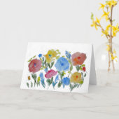 水彩庭園フローラ空白の~ カード (黄色い花)