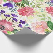 水彩庭園花 ラッピングペーパー (角)
