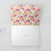 水彩庭園茶パーティーハンドレター カード (内部)