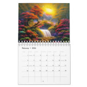 水彩庭園 カレンダー (2月 2026)