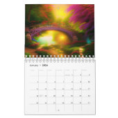 水彩庭園 カレンダー (1月 2026)