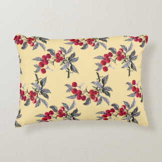  – 水彩庭園 – 紫檀植物の継ぎ目無し模様  アクセントクッション