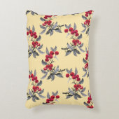  – 水彩庭園 – 紫檀植物の継ぎ目無し模様  アクセントクッション (正面(垂直))