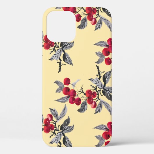  – 水彩庭園 – 紫檀植物の継ぎ目無し模様  Case-Mate iPhoneケース (裏面)