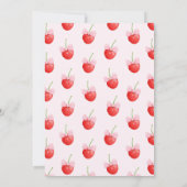 水彩弓さくらんぼ第1誕生日 招待状 (裏面)