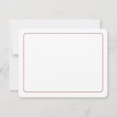 水彩弓とさくらんぼ赤縁ど名前をカスタムする ノートカード (裏面)