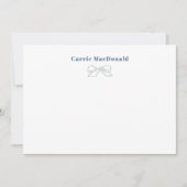 水彩弓の文房具(青パーソナライズされた色) ノートカード (正面)