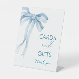 水彩弓エレガントリボン赤ちゃんシャワーカードa 台座サイン