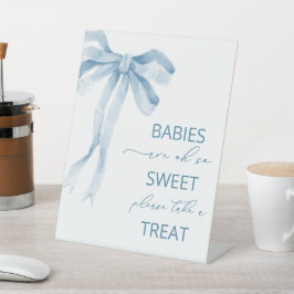 水彩弓エレガントリボン赤ちゃんシャワーベビーs 台座サイン