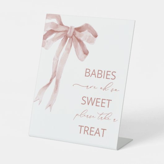 水彩弓エレガントリボン赤ちゃんシャワーベビーs 台座サイン (正面)