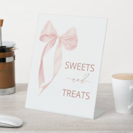 水彩弓エレガントリボン赤ちゃんシャワー甘いA 台座サイン