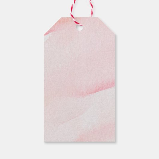 水彩弓エレガントリボン赤ちゃんシャワー ギフトタグ (裏面)