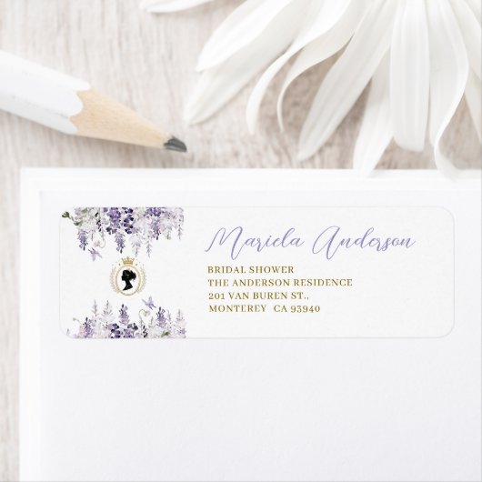 水彩弓エレガントリボン赤ちゃんシャワー ラベル (インサイチュ)