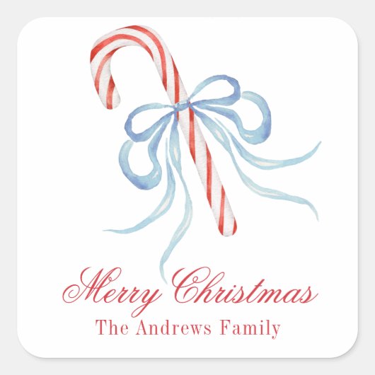 水彩弓キャンディーケーン スクエアシール (正面)