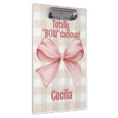 水彩弓クラシック付き「ボウディッシュ」ギンガム クリップボード (右)