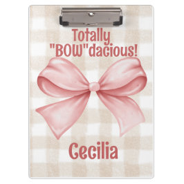 水彩弓クラシック付き「ボウディッシュ」ギンガム クリップボード