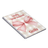 水彩弓クラシック付き「ボウディッシュ」ギンガム ノートブック (右側)