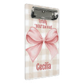 水彩弓クラシック付き「ボウディッシュ」ギンガム ミニクリップボード (アングル)