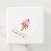 水彩弓ピンクアイスクリームコーンパーティー