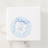 水彩弓ブルー男の赤ちゃんシャワーサンキュー フェイバータグ (インサイチュ)