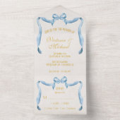 水彩弓リ結婚ボン オールインワン招待状 (内側)