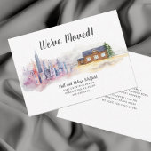 水彩引っ越しましたの都市から国への移動 ノートカード