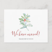 水彩引っ越しましたクリスマスポストカード ポストカード (正面)