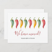 水彩引っ越しました唐辛子はがき ポストカード (正面/裏面)