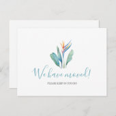 水彩引っ越しました熱帯花はがき ポストカード (正面/裏面)