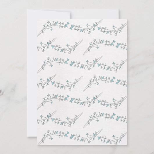 水彩引っ越し祝いパーティーパーティの招待状 招待状 (裏面)