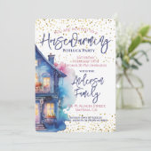 水彩引っ越し祝いパーティーパーティー 招待状 (スタンド正面)