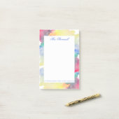 水彩形カラフル状デザイン ポストイット (デスク上)