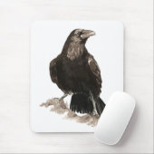 水彩彫刻の鳥と動物アート マウスパッド (マウス)