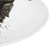 水彩彫刻の鳥の動物アート カッティングボード (角)