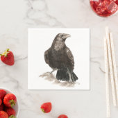 水彩彫刻の鳥の自然アート スタンダードカクテルナプキン (インサイチュ)