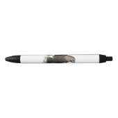 水彩彫刻の鳥の自然アート 黒ボールペン (正面)