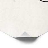 水彩彼の彼女の署名ドリンクの結婚サイン ポスター (コーナー)