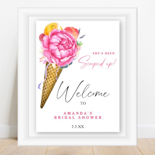 水彩彼女はスクープされたブライダルシャワー ポスター