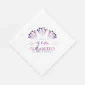 水彩彼女は宝石の1番目の誕生日紙ナプキンス スタンダードランチョンナプキン (角)