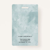 水彩従業員の写真会社のロゴセキュリティ バッジ (裏面)