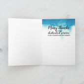 水彩従業員5年記念カード カード (内部)