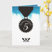 水彩従業員5年記念カード カード (黄色い花)