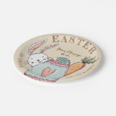 水彩復活祭バニーと卵。復活祭が来た！ ペーパープレート (アングル)