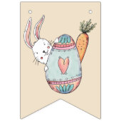 水彩復活祭卵と復活祭バニー バンティングフラッグ (第3の旗)